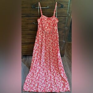 Kohl's Vibrant Red and White Floral Dress